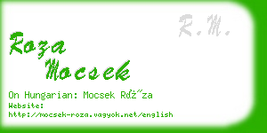 roza mocsek business card